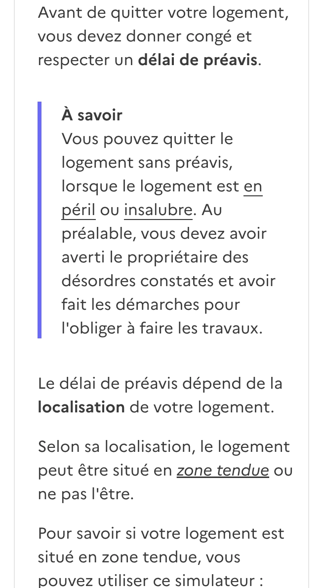 Préavis de location modèle de lettre 1 mois et 3 mois 💌